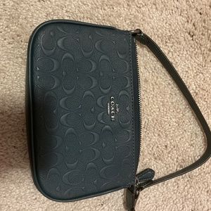green coach mini purse